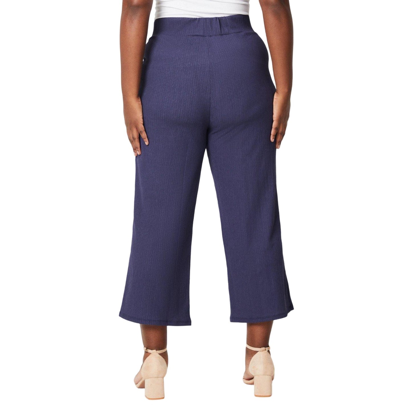 Navy - Back - Dorothy Perkins Womens-Ladies Culotte Plus Trousers