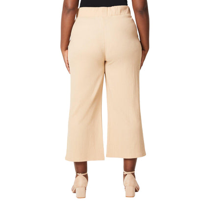 Stone - Back - Dorothy Perkins Womens-Ladies Culotte Plus Trousers