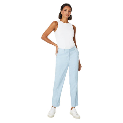 Blue - Side - Dorothy Perkins Womens-Ladies Cropped Slim Leg Trousers