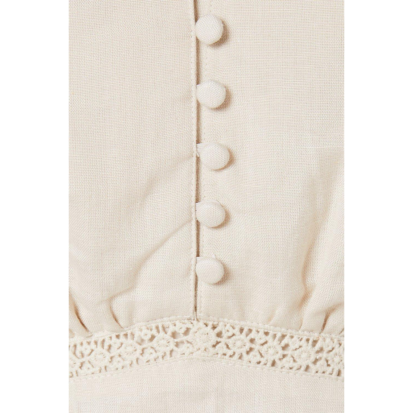 Ivory - Side - Dorothy Perkins Womens-Ladies Broderie Button Front Tall Midi Dress