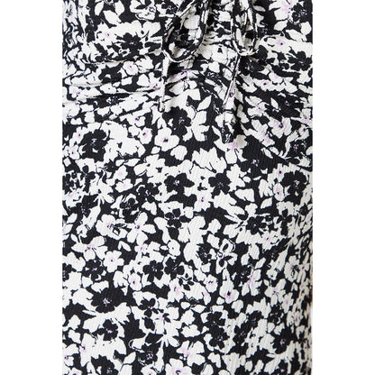 Monochrome - Side - Dorothy Perkins Womens-Ladies Ditsy Print Ruched Front Midi Dress