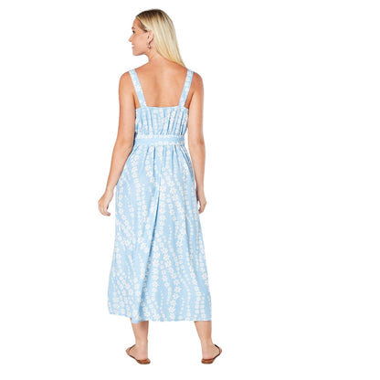 Blue - Back - Dorothy Perkins Womens-Ladies Floral Strappy Midi Dress