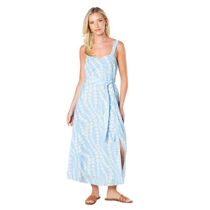 Blue - Front - Dorothy Perkins Womens-Ladies Floral Strappy Midi Dress