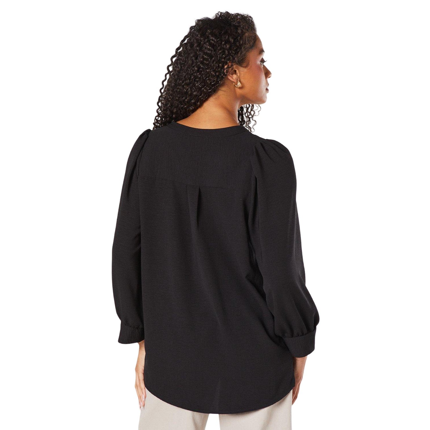 Black - Back - Dorothy Perkins Womens-Ladies Overhead Tall Shirt