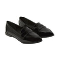 True Black - Front - Dorothy Perkins Womens-Ladies Lana Wide Penny Loafers