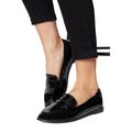 True Black - Side - Dorothy Perkins Womens-Ladies Lana Wide Penny Loafers