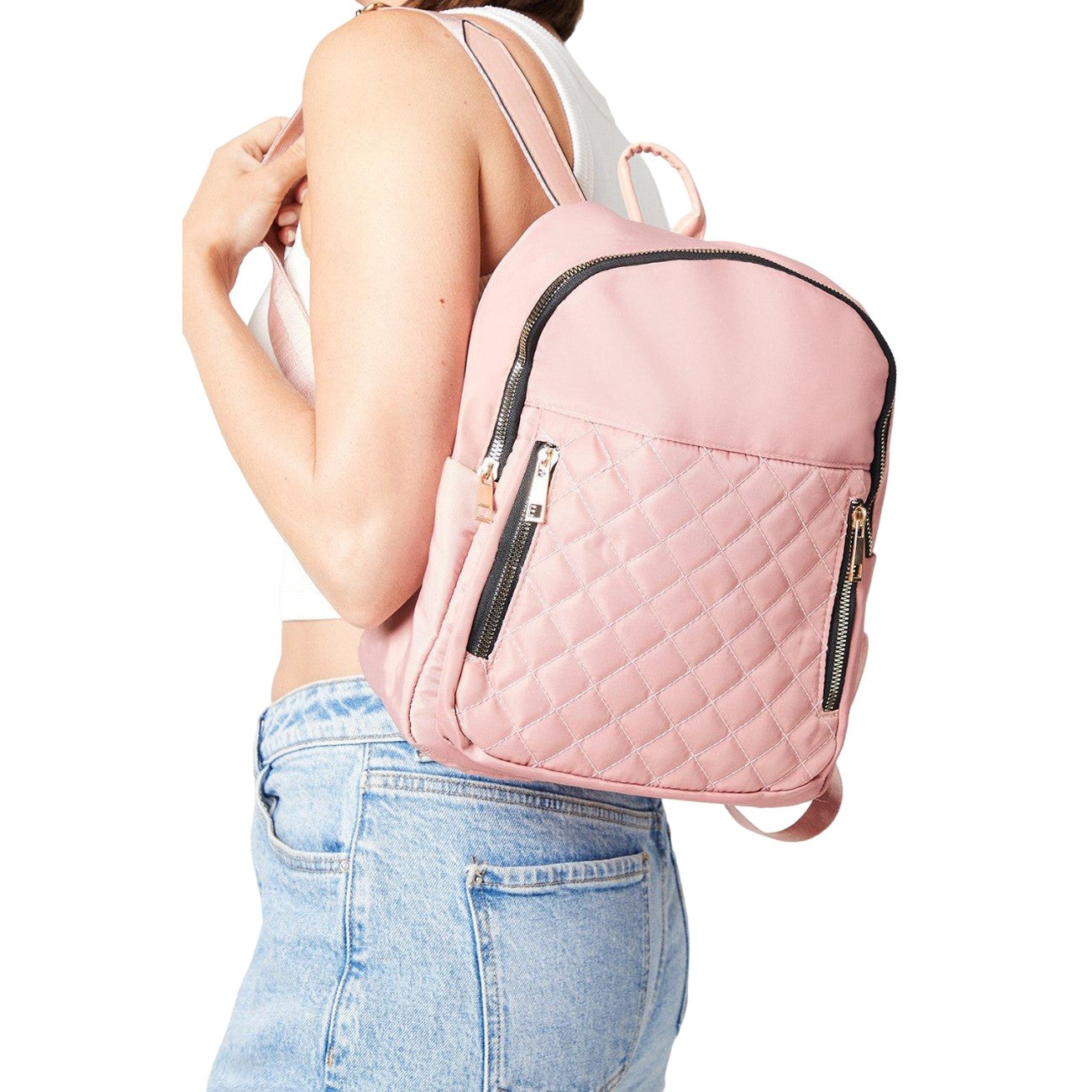 Pink - Lifestyle - Dorothy Perkins Rikki Quilted Backpack