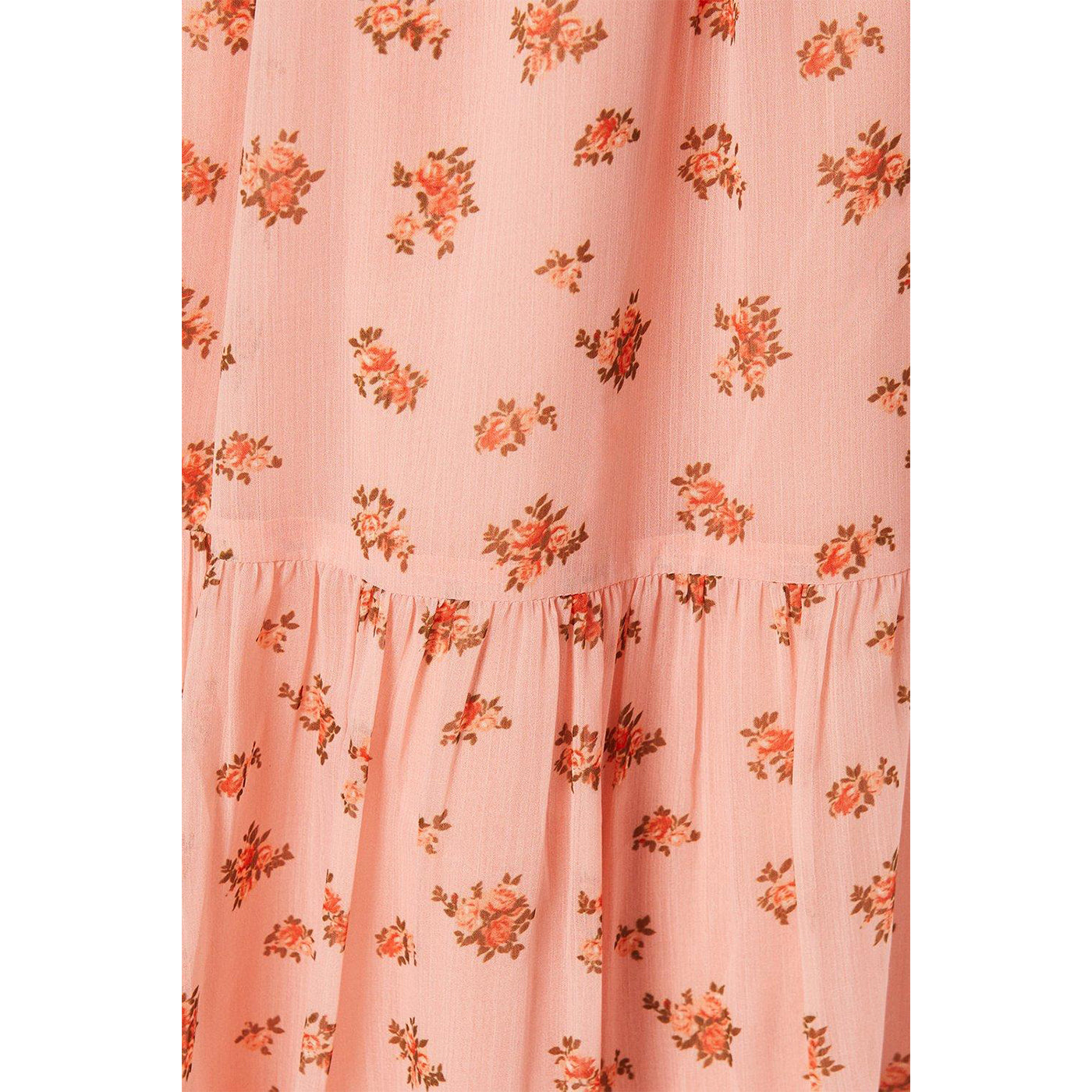 Pink - Side - Dorothy Perkins Womens-Ladies Tiered Chiffon Front Tie Tall Midi Dress