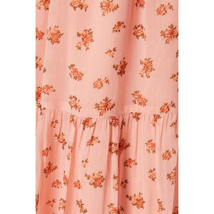 Pink - Side - Dorothy Perkins Womens-Ladies Tiered Chiffon Front Tie Tall Midi Dress