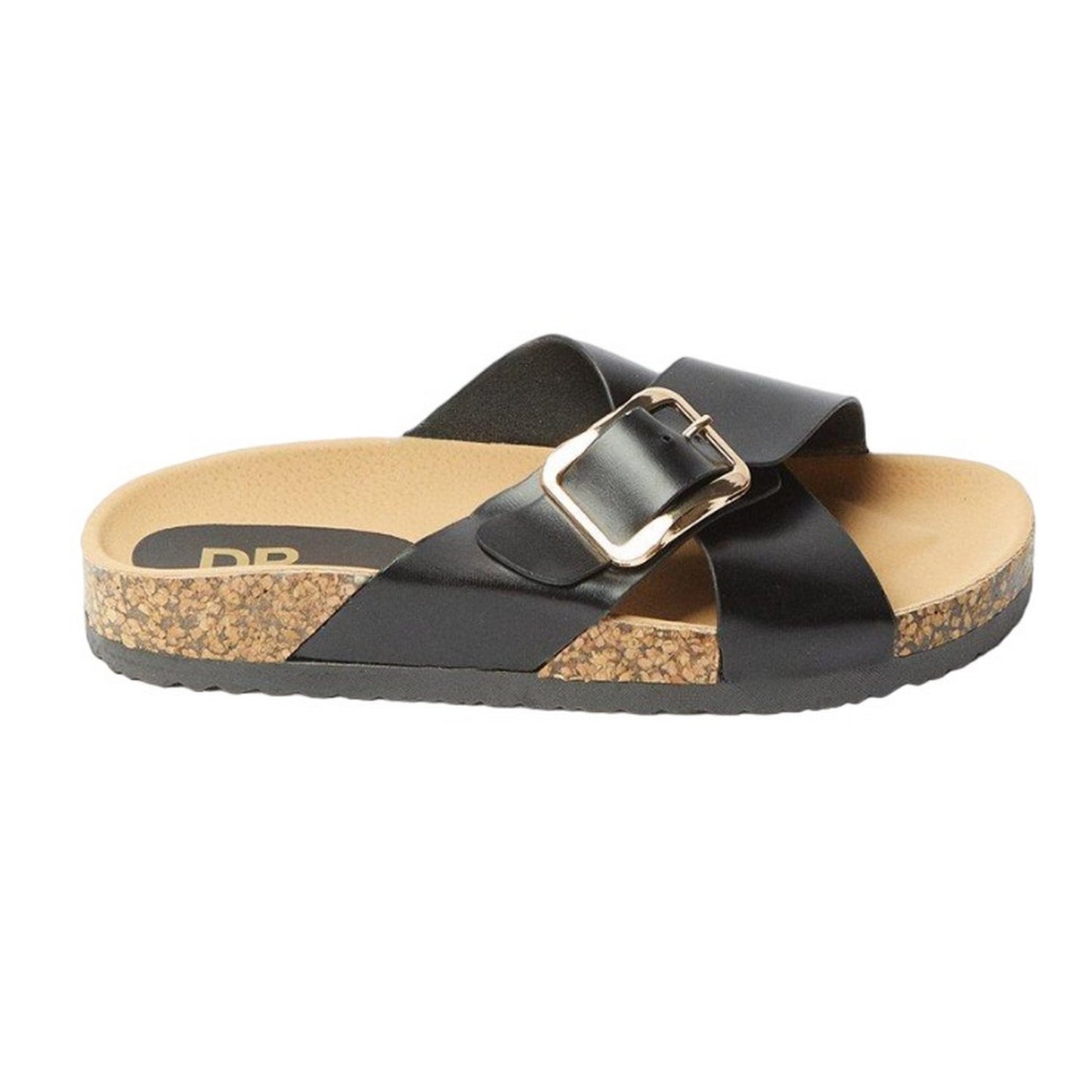 Black - Back - Dorothy Perkins Womens-Ladies Frankie Crossover Strap Sandals
