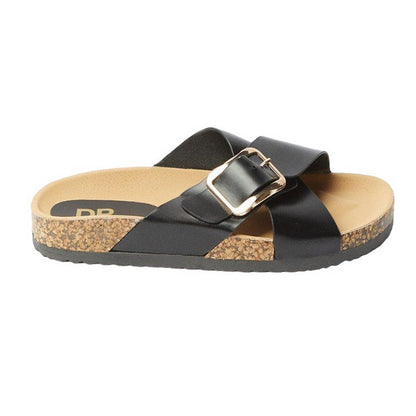Black - Back - Dorothy Perkins Womens-Ladies Frankie Crossover Strap Sandals