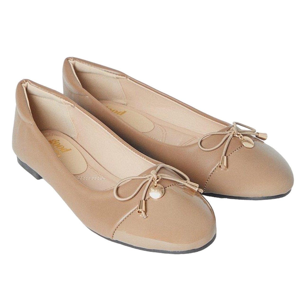 Taupe - Front - Good For The Sole Womens-Ladies Tash Comfort Toe Cap Pumps