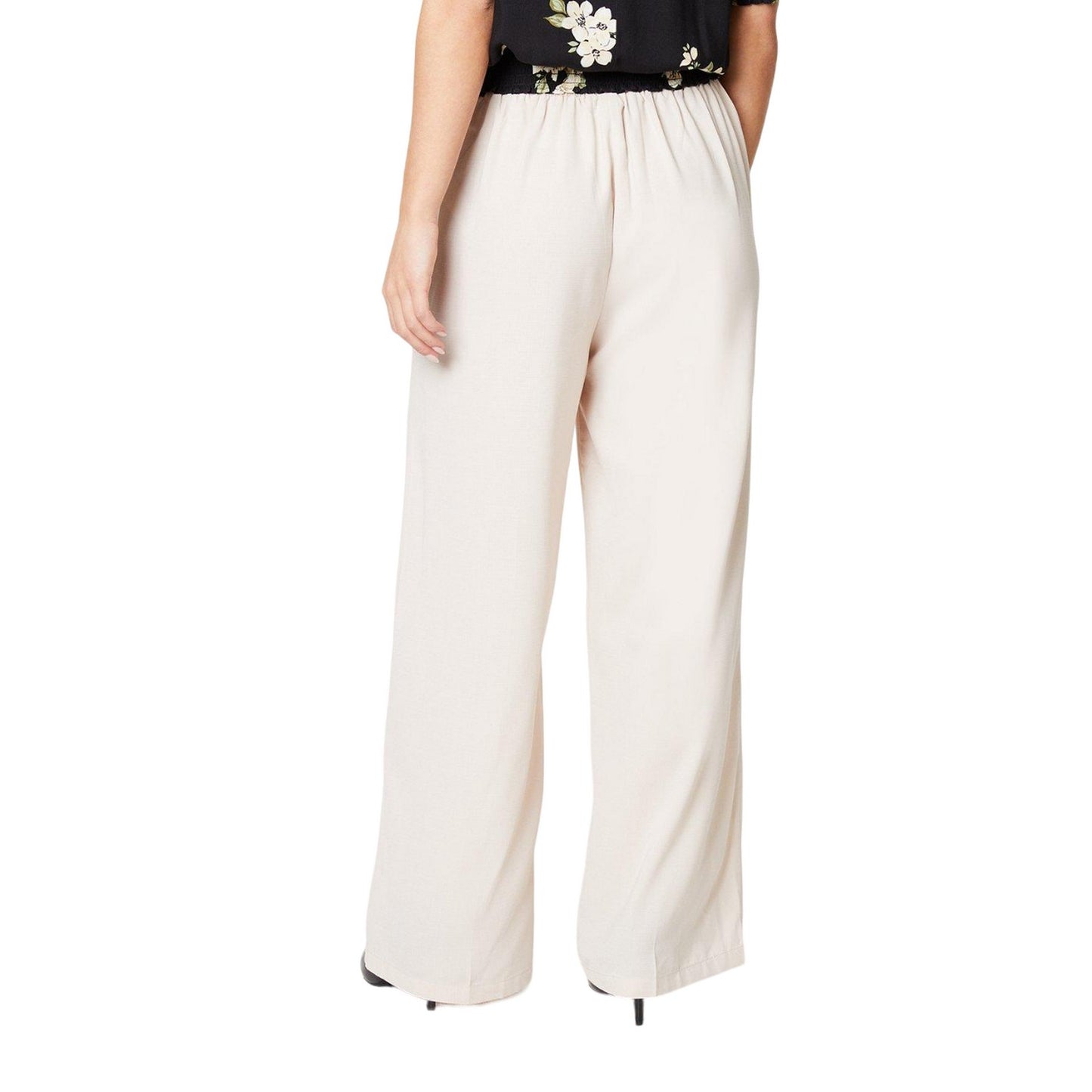 Stone - Back - Dorothy Perkins Womens-Ladies Button Pocket Petite Straight Trousers