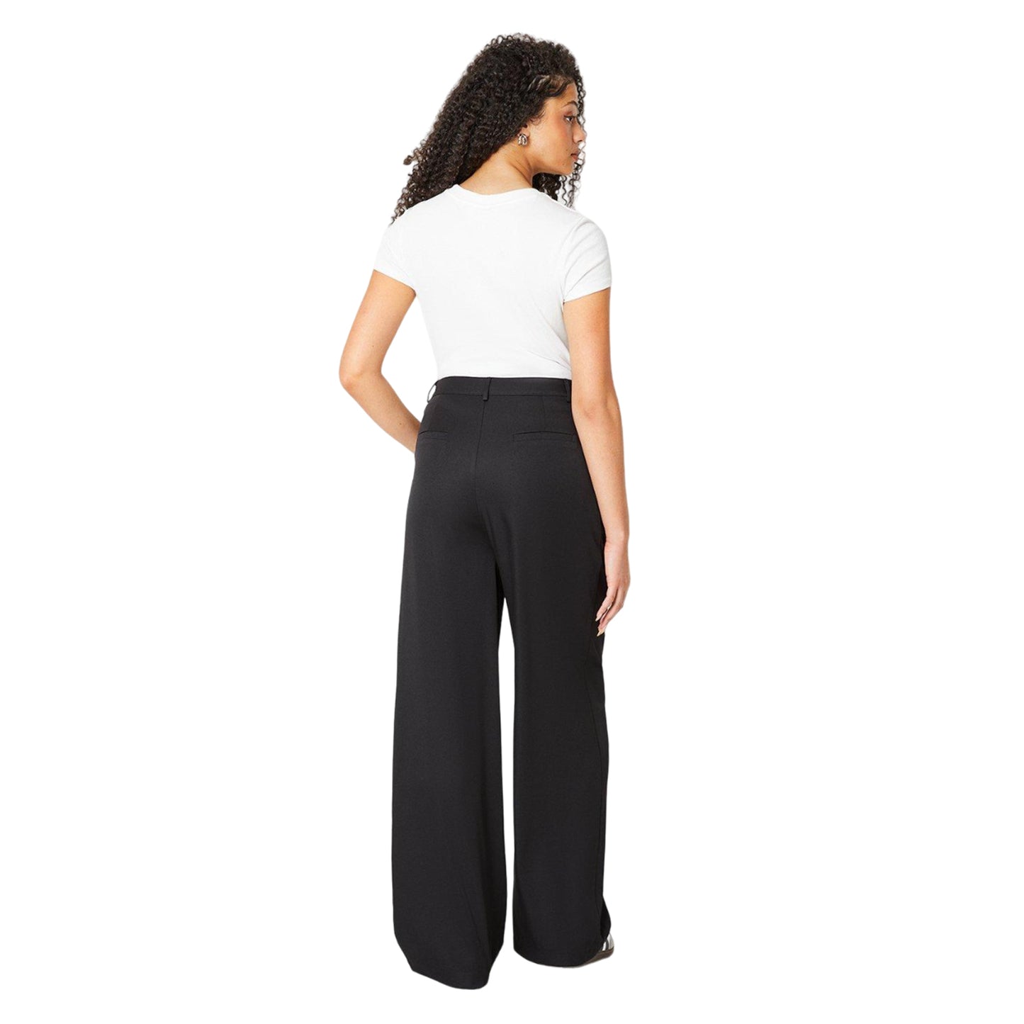 Black - Lifestyle - Dorothy Perkins Womens-Ladies Double Pleat Tall Straight Trousers