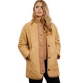 Camel - Front - Dorothy Perkins Womens-Ladies Contrast Collarless Padded Jacket