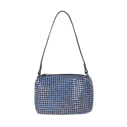 Blue - Front - Dorothy Perkins Womens-Ladies Tara Diamante Shoulder Bag