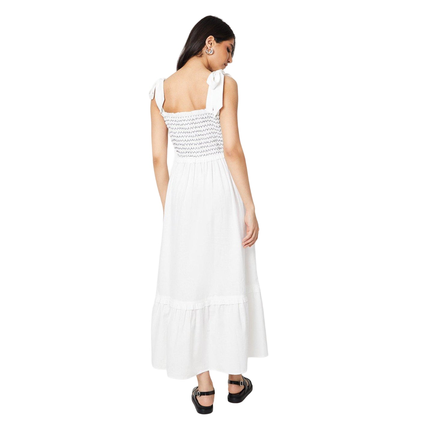 Neutral - Back - Dorothy Perkins Womens-Ladies Cross Stitch Midi Dress