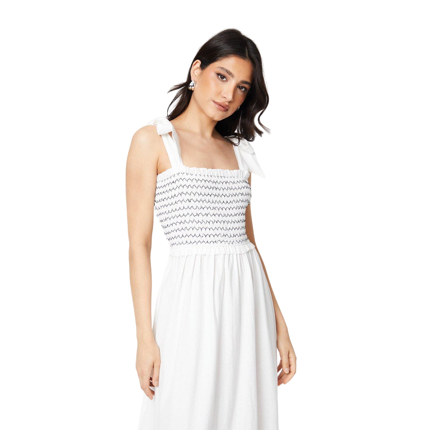 Neutral - Side - Dorothy Perkins Womens-Ladies Cross Stitch Midi Dress