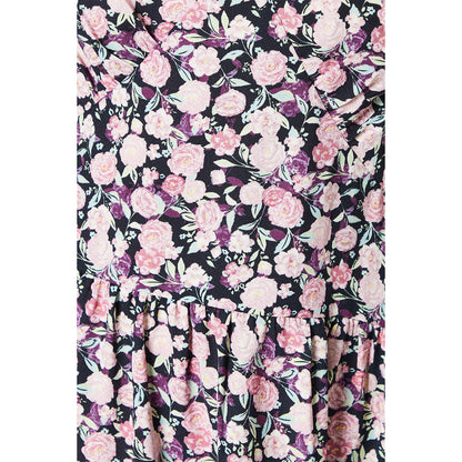 Pink - Side - Dorothy Perkins Womens-Ladies Ditsy Print Angel Sleeve Mini Dress