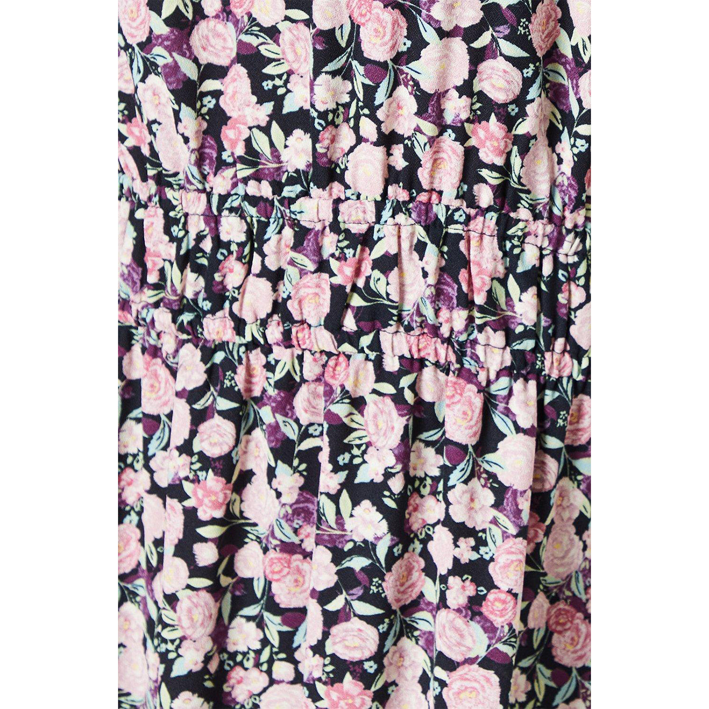 Pink - Side - Dorothy Perkins Womens-Ladies Ditsy Floral Angel Sleeve Midi Dress