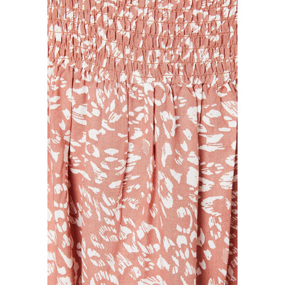 Rust - Side - Dorothy Perkins Womens-Ladies Tiered Shirred Bodice Puff Sleeve Midi Dress