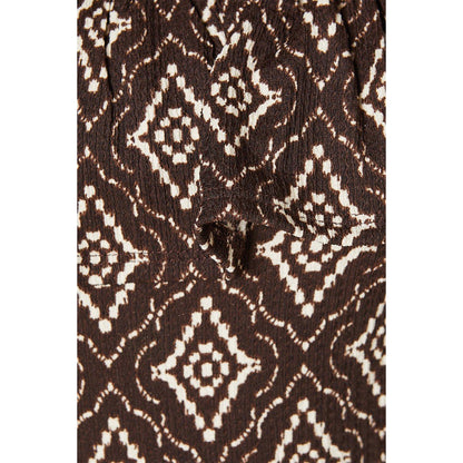 Monochrome - Side - Dorothy Perkins Womens-Ladies Tile Print Frill Detail Midi Dress