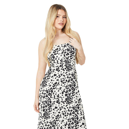 White-Black - Lifestyle - Dorothy Perkins Womens-Ladies Animal Print Strappy Midi Dress
