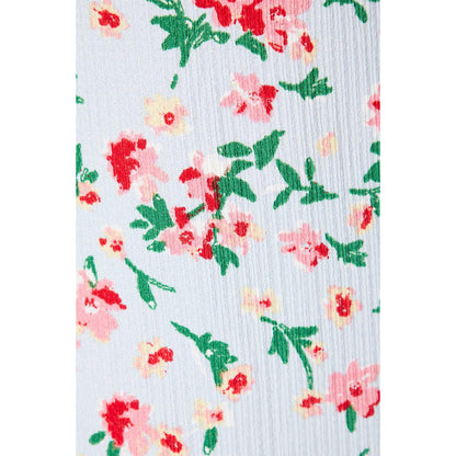 White-Red-Green - Side - Dorothy Perkins Womens-Ladies Floral Frill Midi Dress