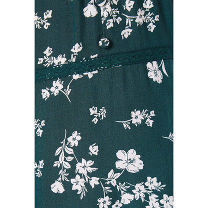 Green - Side - Dorothy Perkins Womens-Ladies Ditsy Print Lace Detail Mini Dress