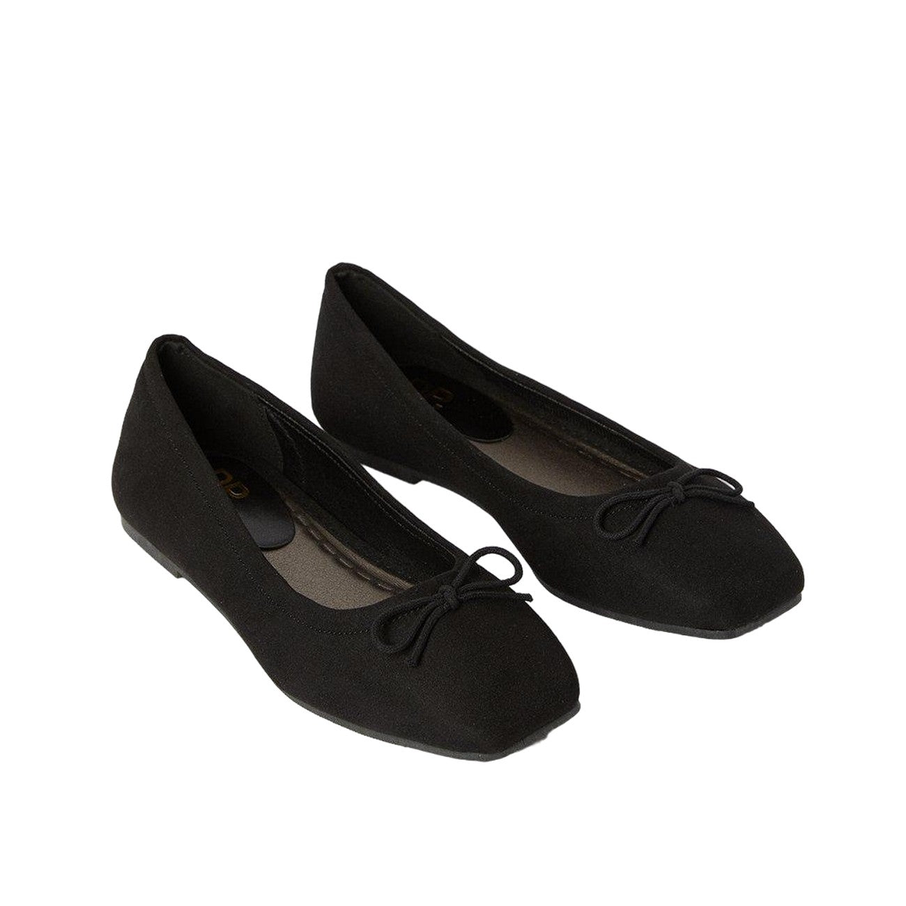 Natural Black - Front - Dorothy Perkins Womens-Ladies Lisa Bow Detail Ballerina Flats