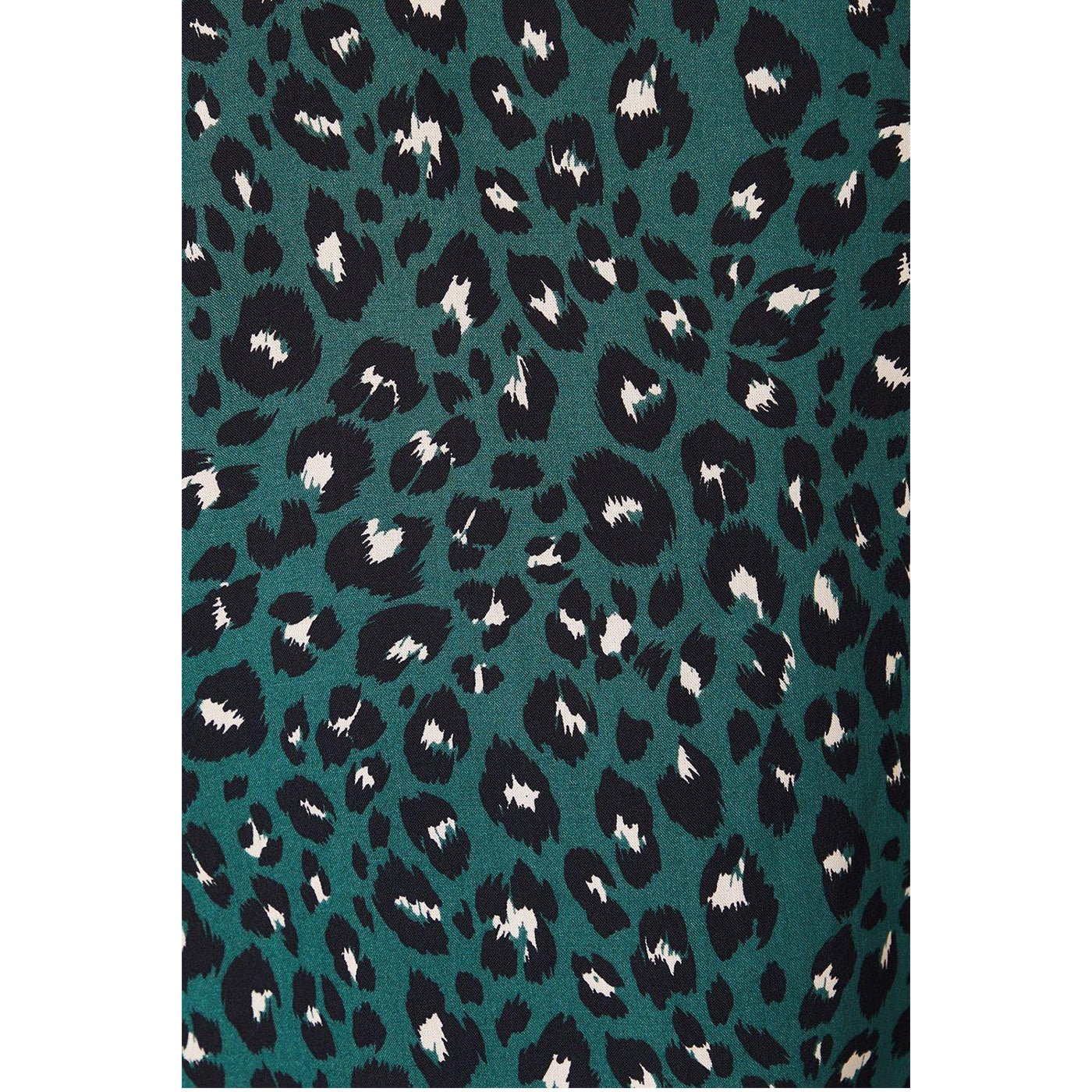 Green - Side - Dorothy Perkins Womens-Ladies Animal Print Long-Sleeved Blouse