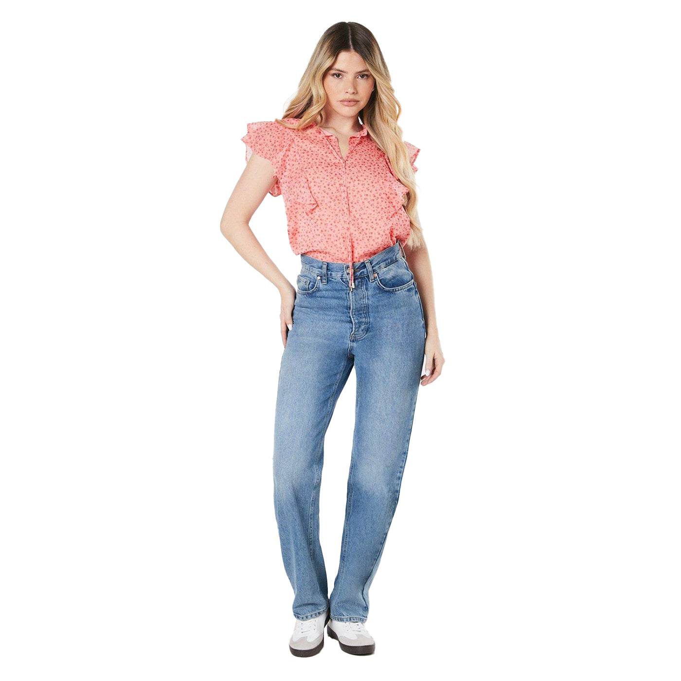 Pink - Lifestyle - Dorothy Perkins Womens-Ladies Ditsy Print Chiffon Overhead Blouse