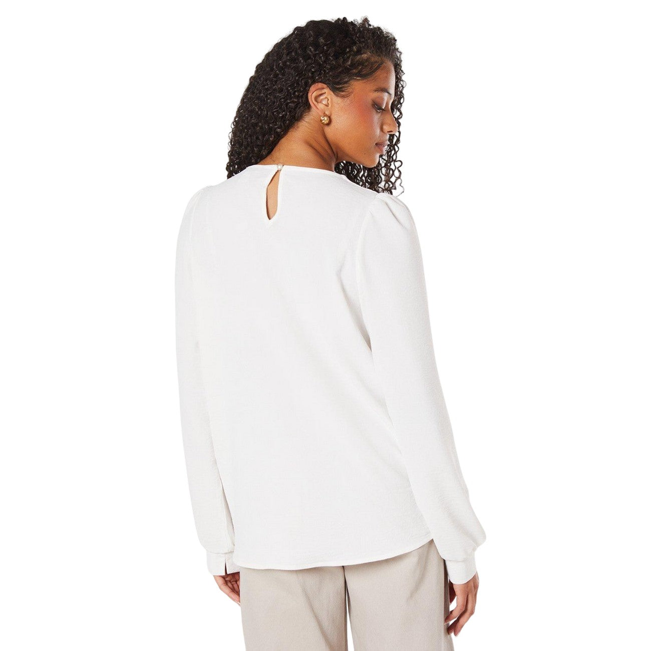 Ivory - Back - Dorothy Perkins Womens-Ladies Overhead Tall Blouse