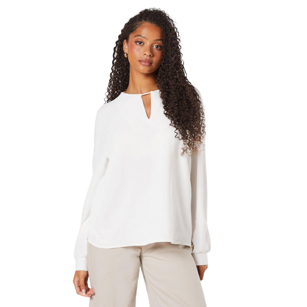 Ivory - Front - Dorothy Perkins Womens-Ladies Overhead Tall Blouse