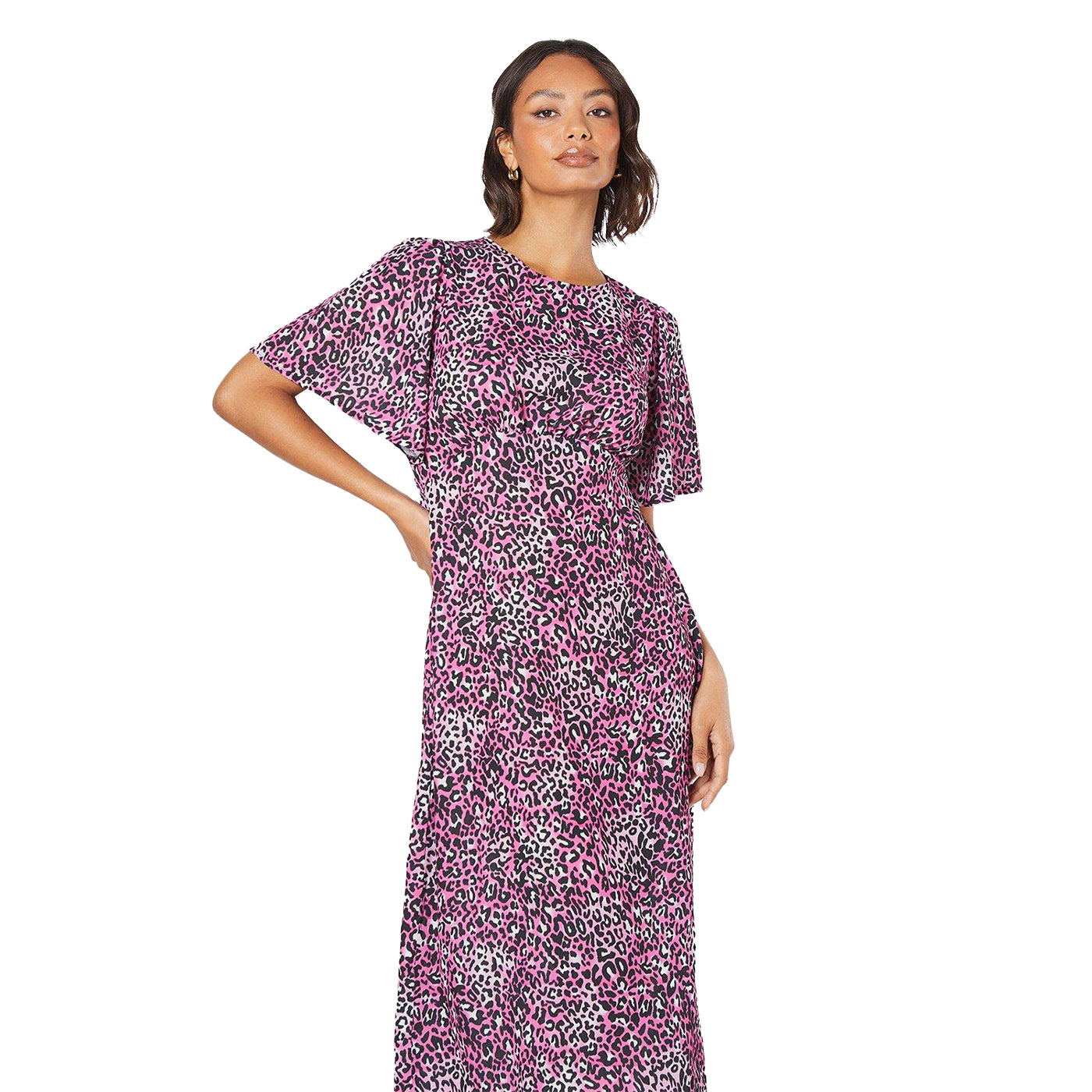 Pink - Lifestyle - Dorothy Perkins Womens-Ladies Animal Print Midi Dress
