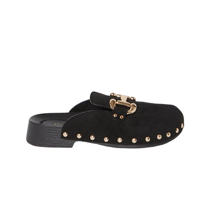 Natural Black - Back - Faith Womens-Ladies Mon Snaffle Detail Closed Toe Mules