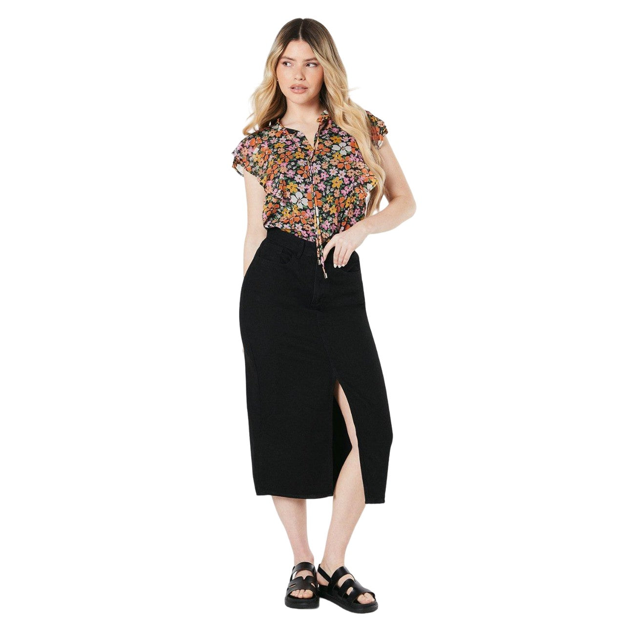 Multicoloured - Lifestyle - Dorothy Perkins Womens-Ladies Ditsy Floral Chiffon Overhead Sleeveless Blouse