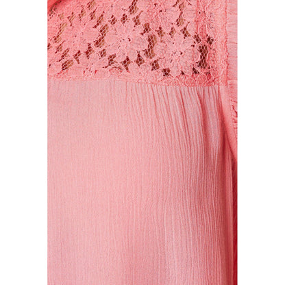 Peach - Side - Dorothy Perkins Womens-Ladies Lace Detail Vest Top