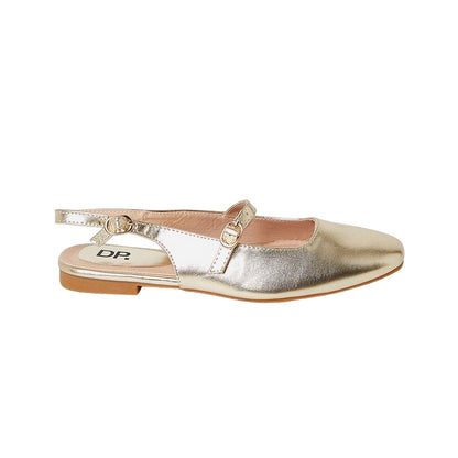 Gold - Back - Dorothy Perkins Womens-Ladies Lulu Sling Back Flat Pumps