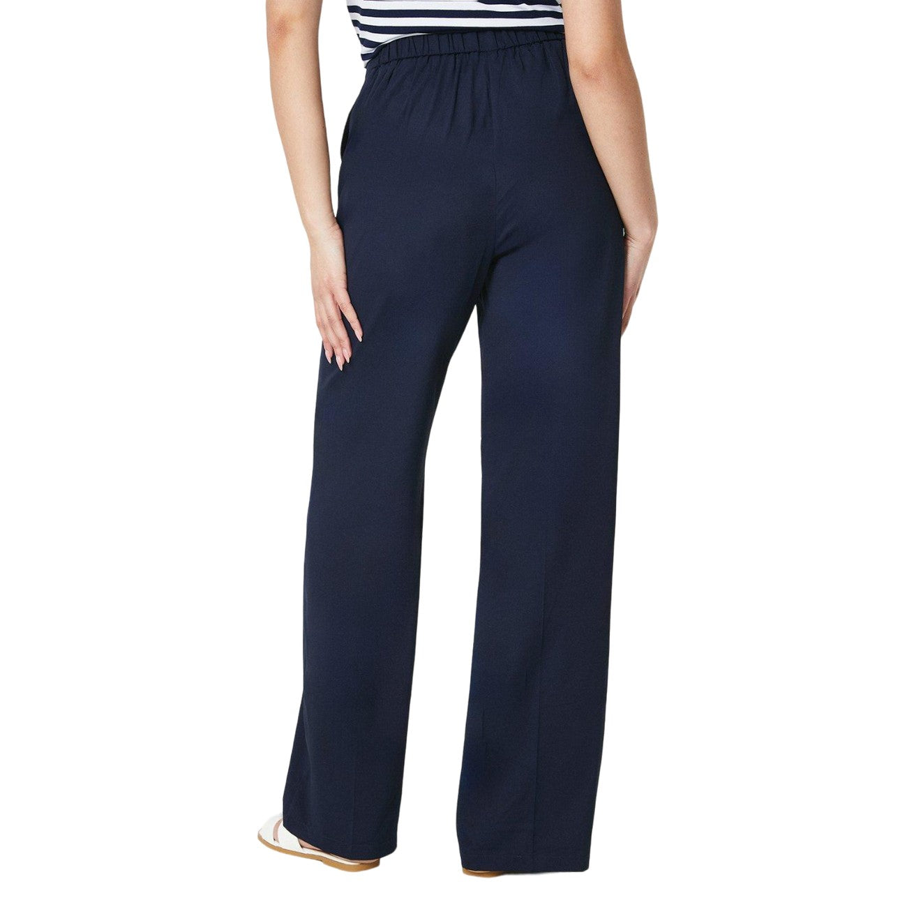 Navy - Back - Dorothy Perkins Womens-Ladies Pocket Tall Straight Trousers