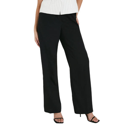 Black - Front - Dorothy Perkins Womens-Ladies Pocket Tall Straight Trousers