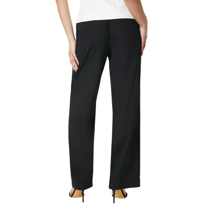 Black - Back - Dorothy Perkins Womens-Ladies Pocket Tall Straight Trousers