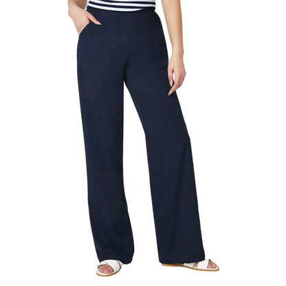 Navy - Front - Dorothy Perkins Womens-Ladies Pocket Tall Straight Trousers