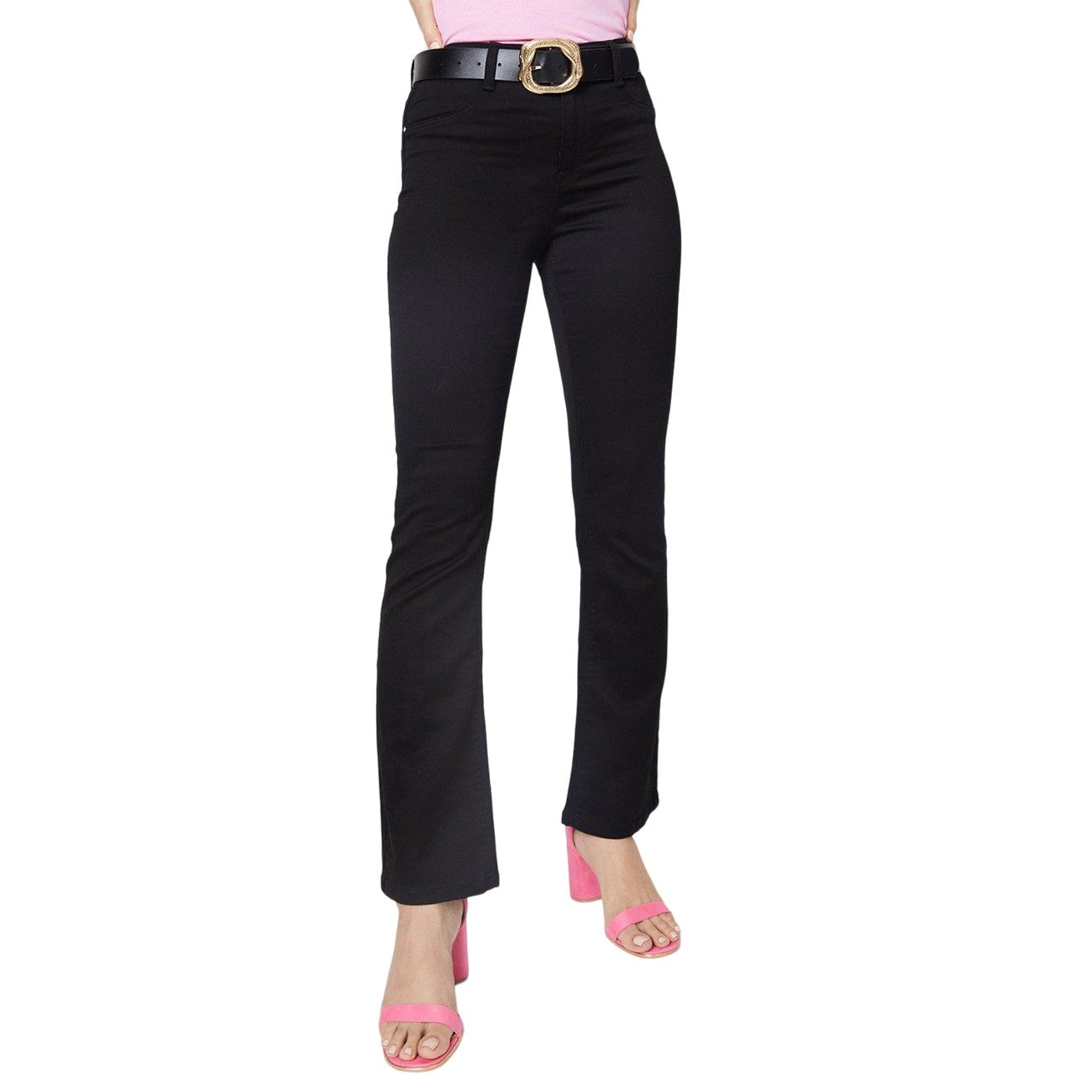 Black - Front - Dorothy Perkins Womens-Ladies Flared Jeans