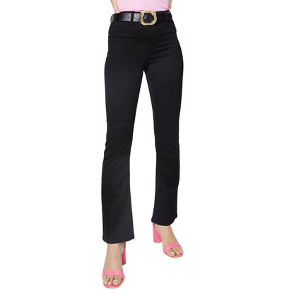 Black - Front - Dorothy Perkins Womens-Ladies Flared Jeans