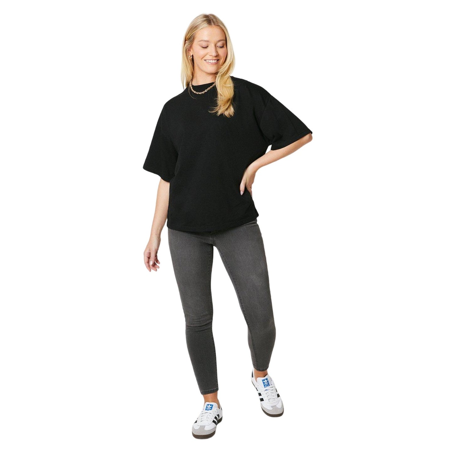 Black - Side - Dorothy Perkins Womens-Ladies Slouch T-Shirt