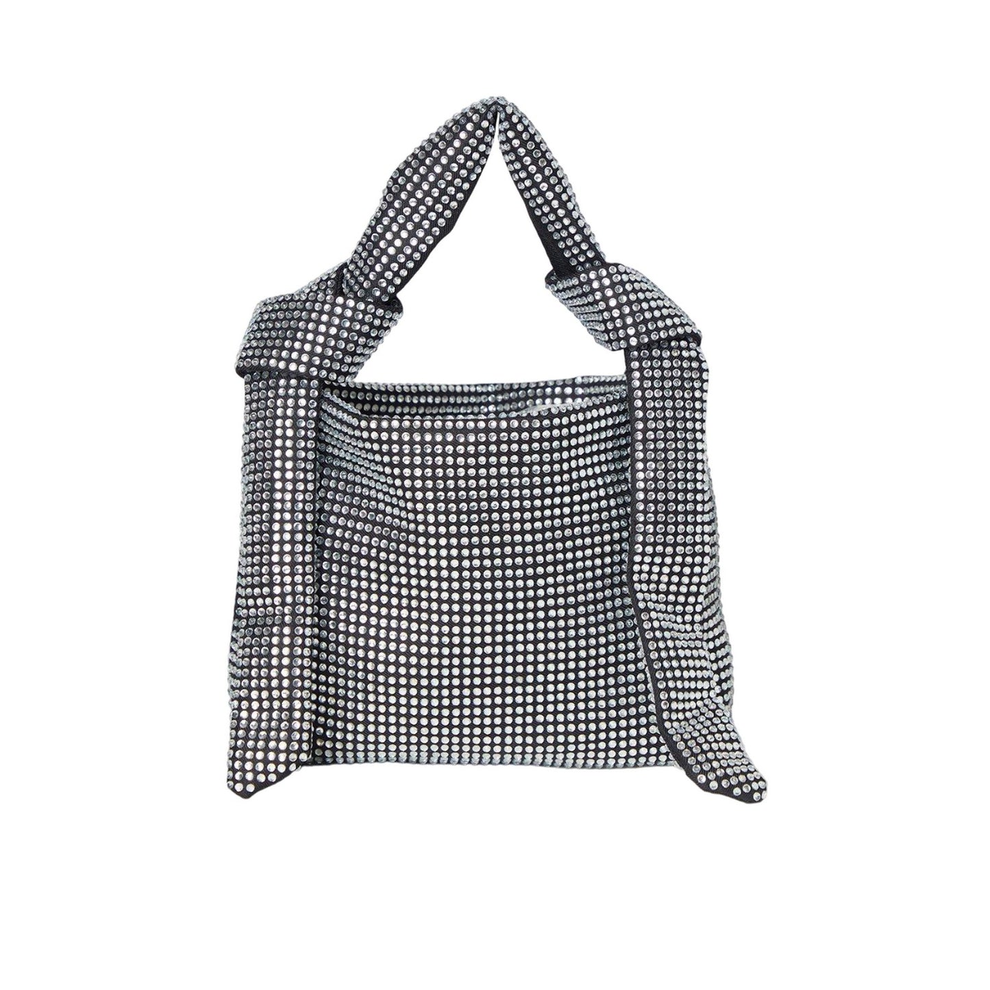 Black - Front - Dorothy Perkins Womens-Ladies Tamara Diamante Knotted Shoulder Bag
