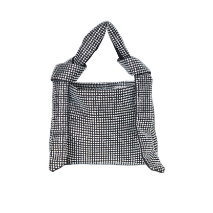 Black - Front - Dorothy Perkins Womens-Ladies Tamara Diamante Knotted Shoulder Bag