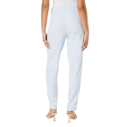 Light Blue - Back - Dorothy Perkins Womens-Ladies Double Button Tall Trousers