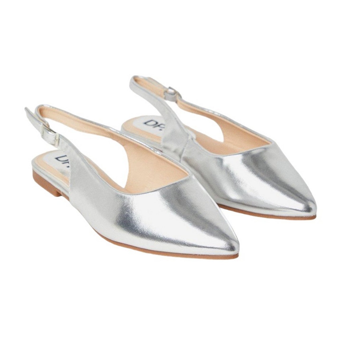 Silver - Front - Dorothy Perkins Womens-Ladies Pippins Sling Back Pumps